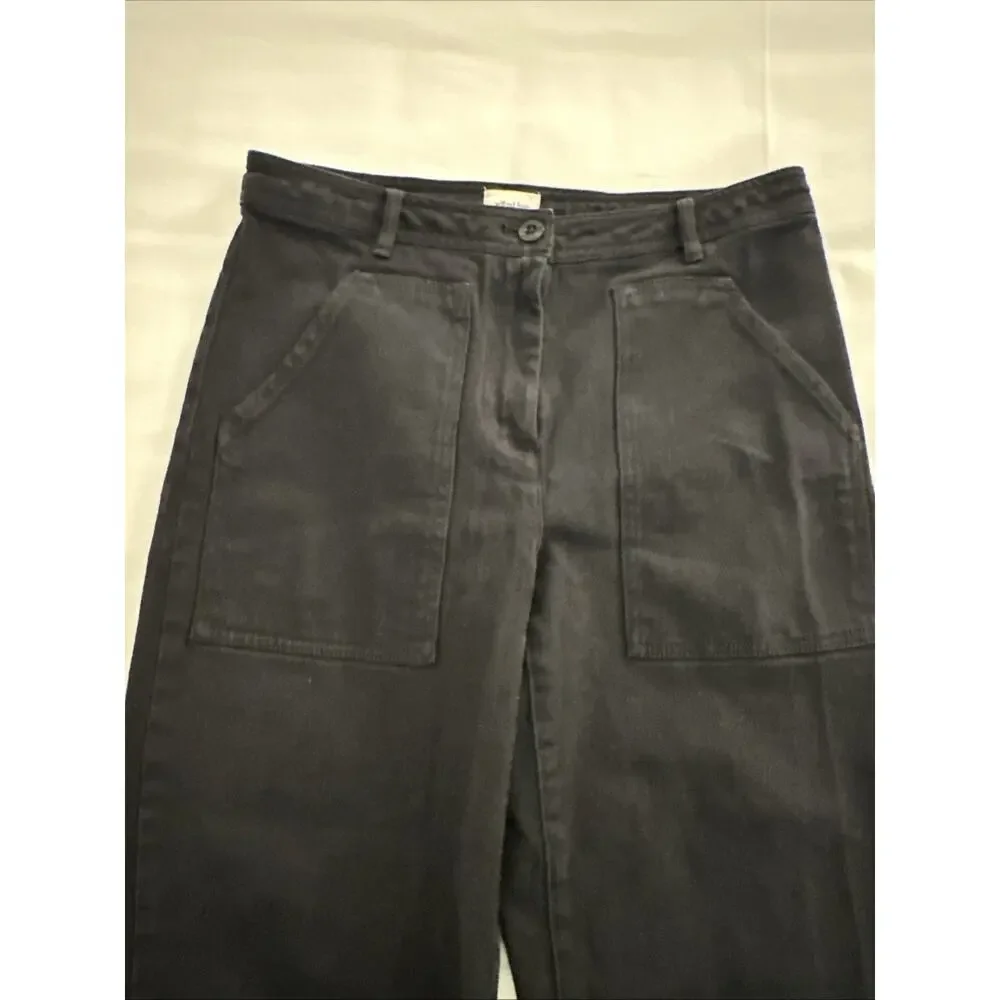 Aritzia Wilfred Free • Modern Utility Pant Women's‎ Size 0 In Black Wide Leg - Picture 2 of 7